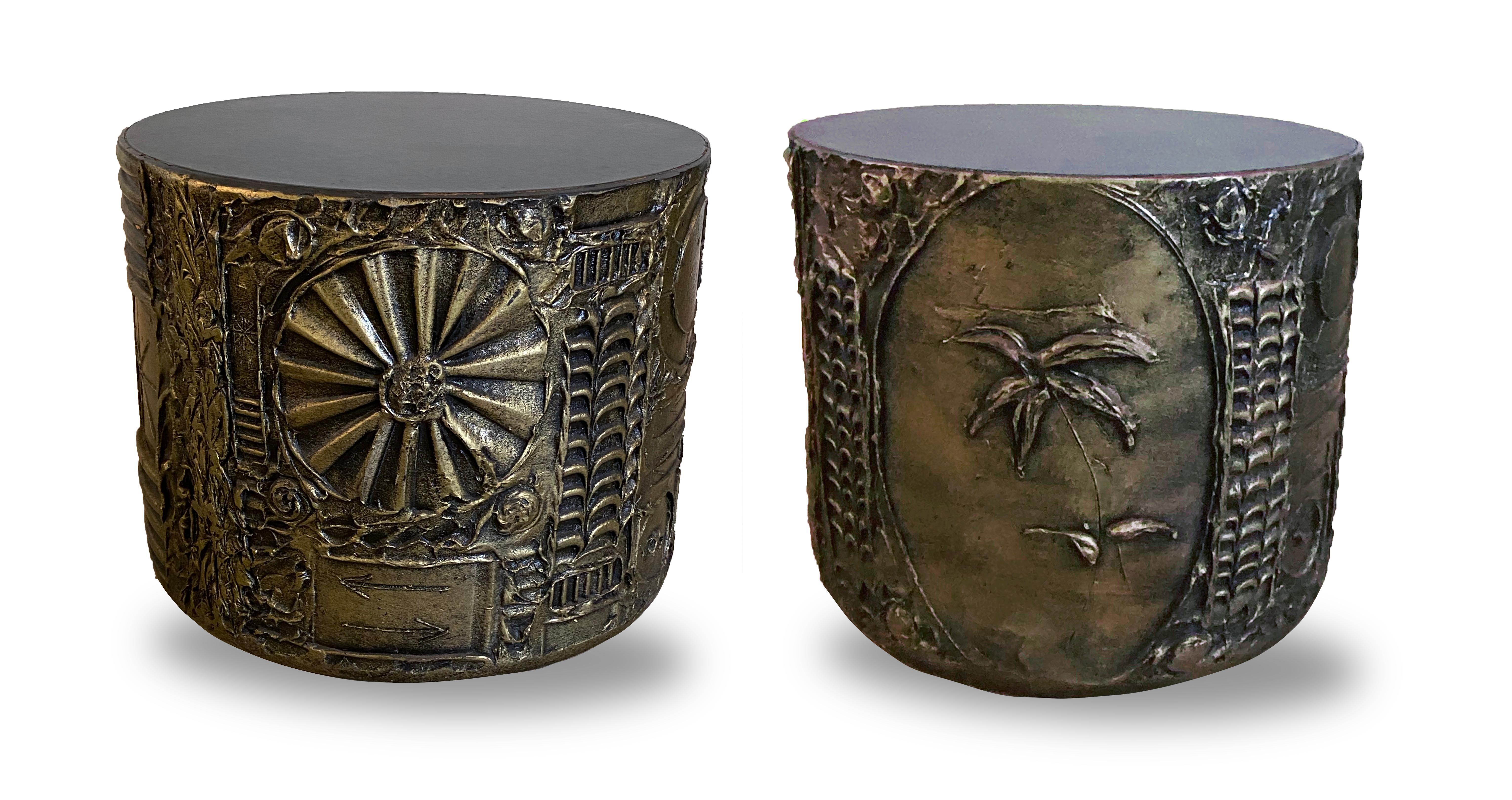 Pair of American Modern Drum Side Tables, Adrian Pearsall 3