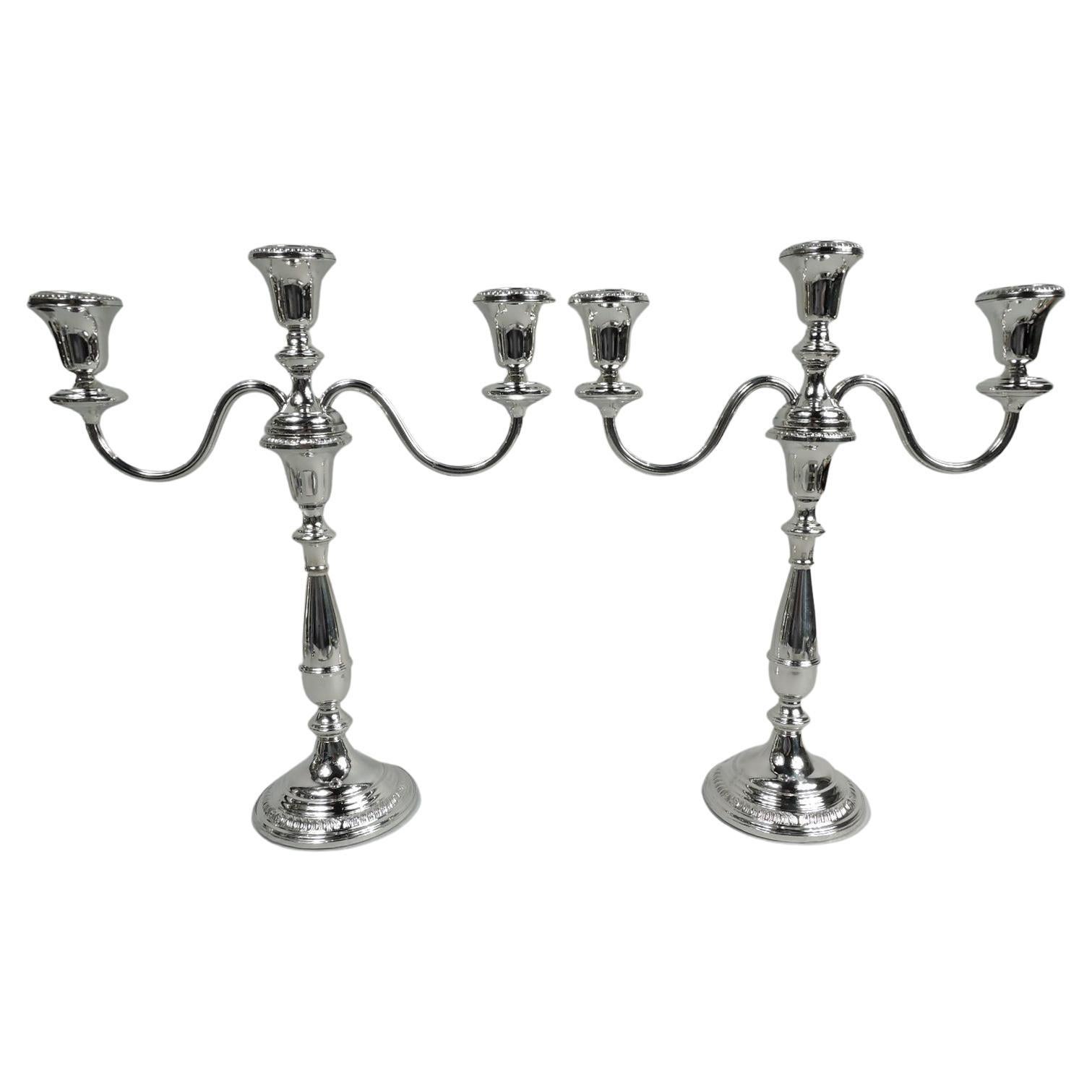 Suite of Four Footed Sterling Siver Danish MidCentury Modern