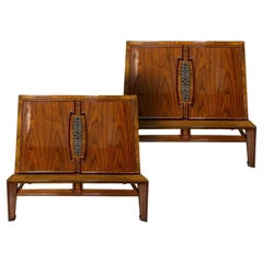 Pair of American Modern Palisander Bedside Tables