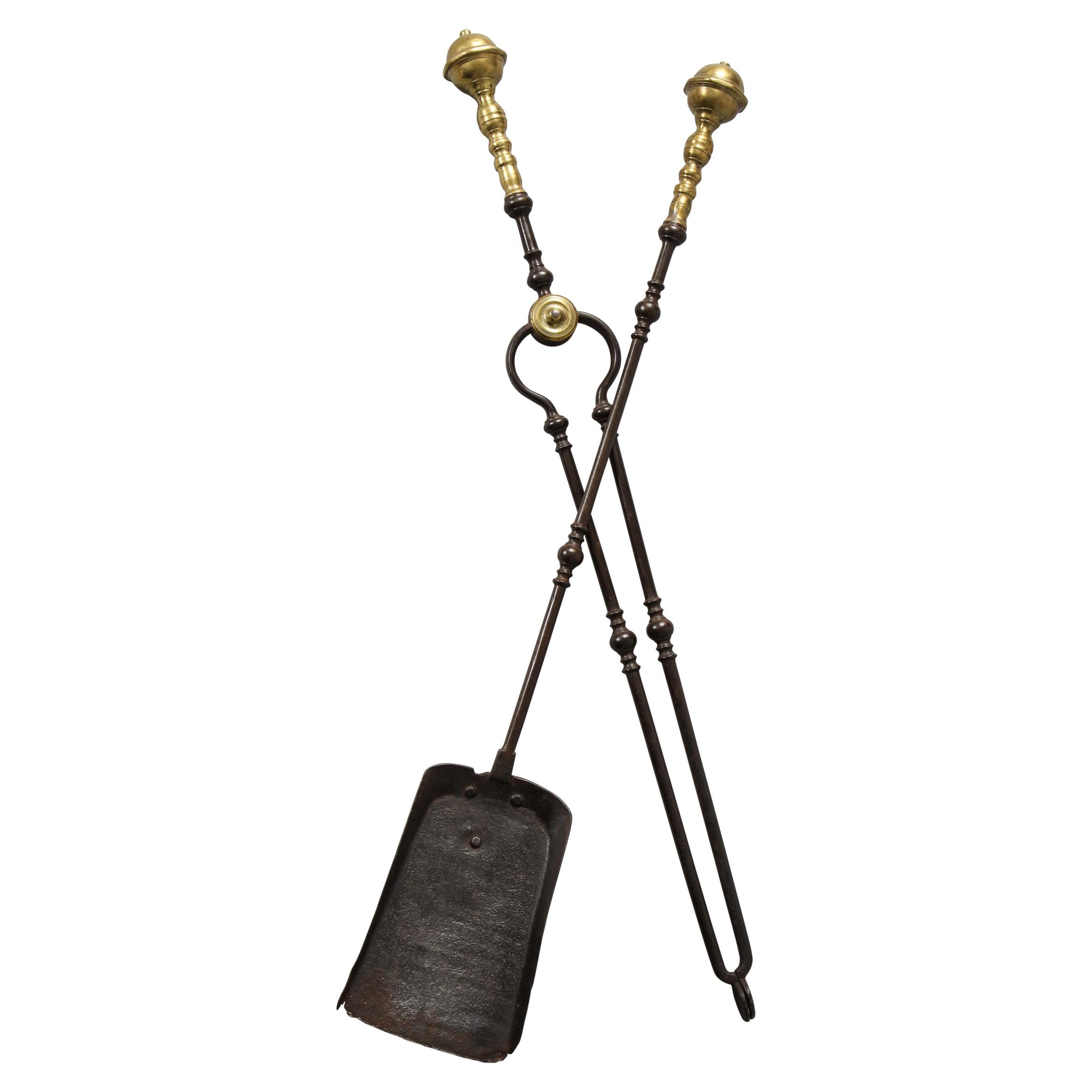 Pair of Rustic Fireplace Tools by Seymour circa 1940 American at 1stdibs