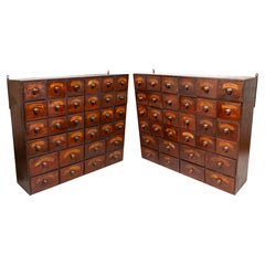 Pair Of American Pine Apothecary Chests