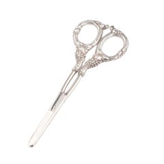 Pair of American silvered steel grape shears, 1910-30