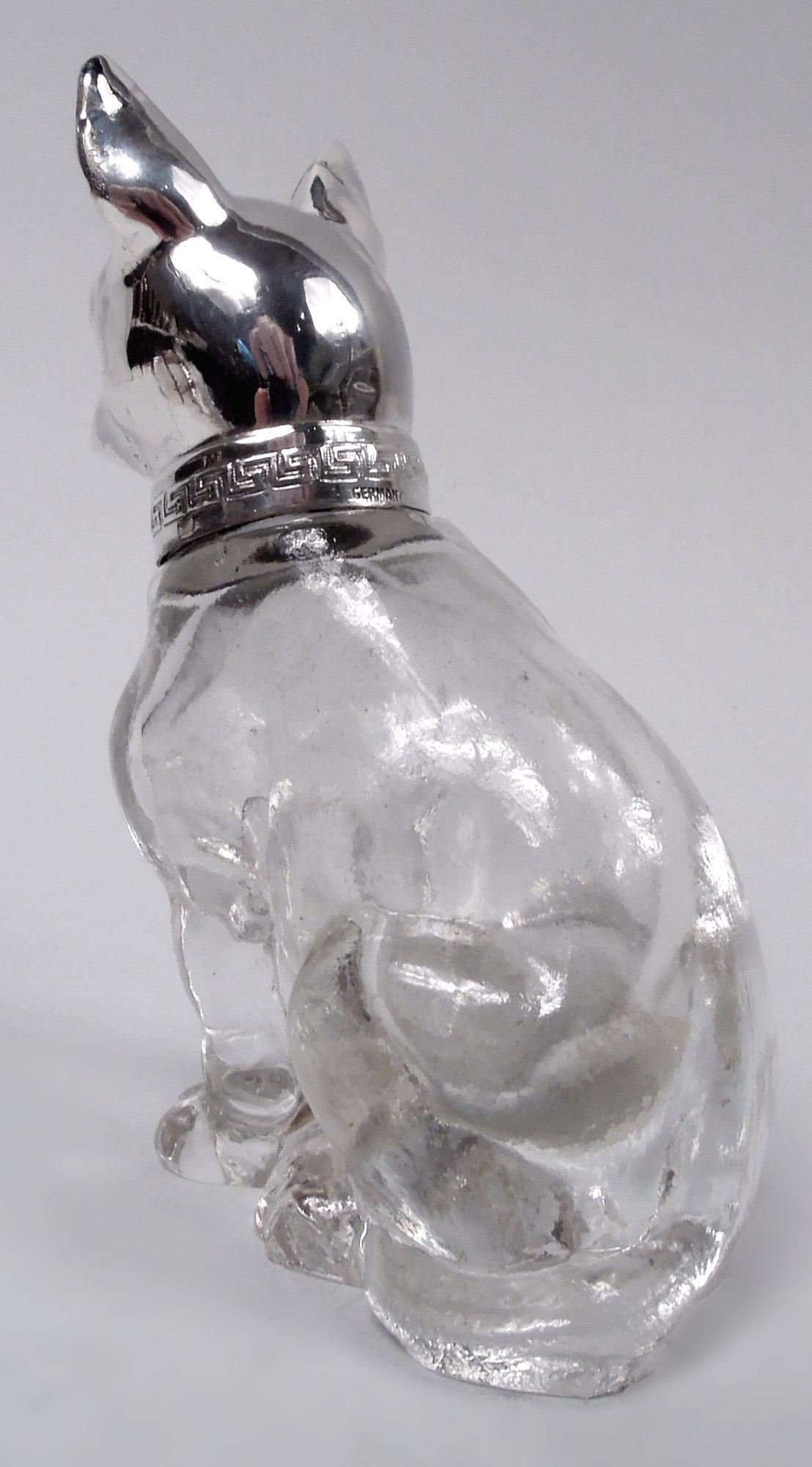 Paire de salières et de poivrières en argent américain avec chien Bon état - En vente à New York, NY