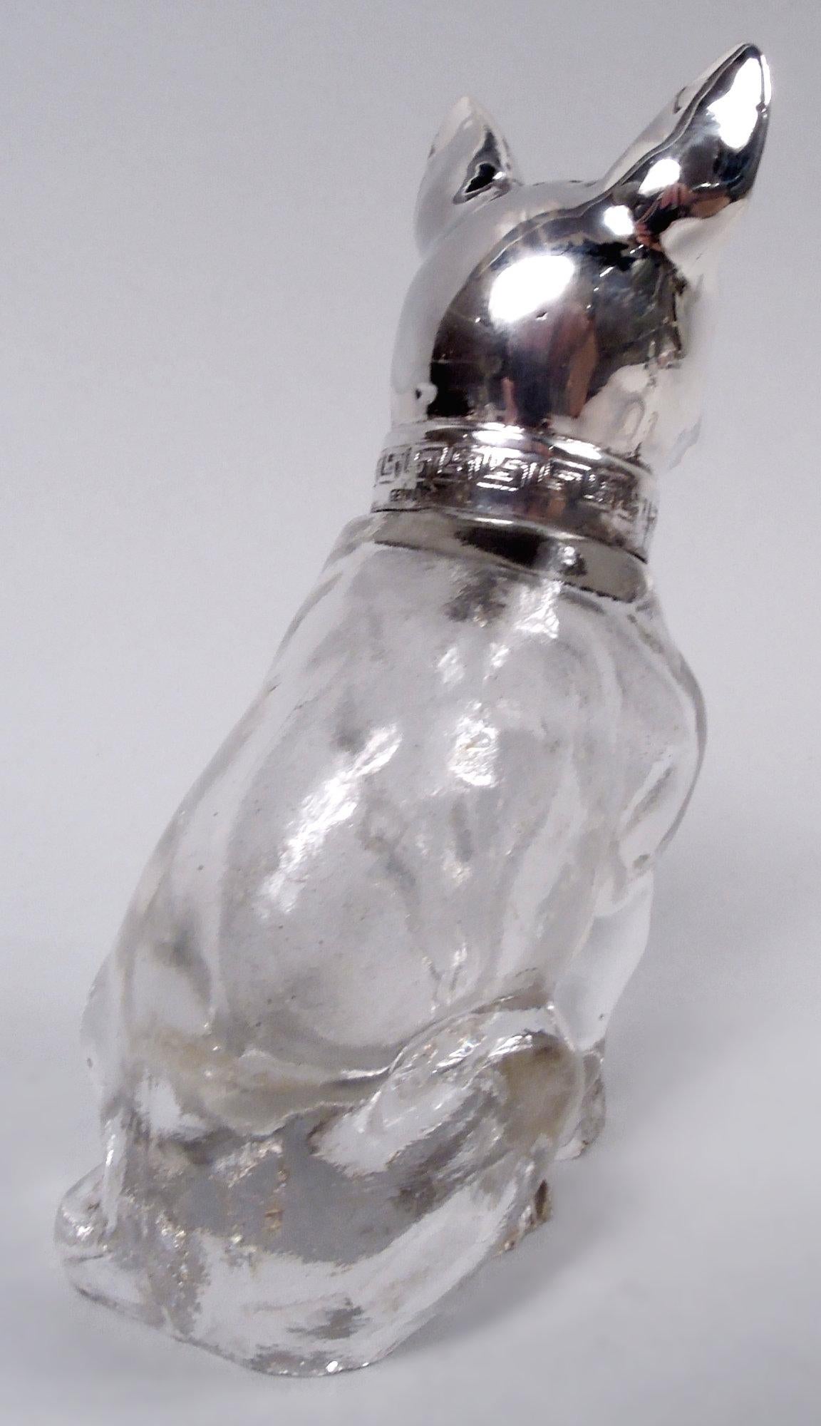 Argent sterling Paire de salières et de poivrières en argent américain avec chien en vente