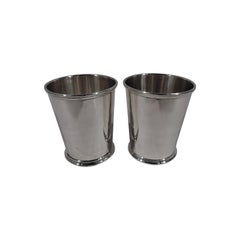 Vintage Pair of American Sterling Silver Mint Julep Cups by Kirk