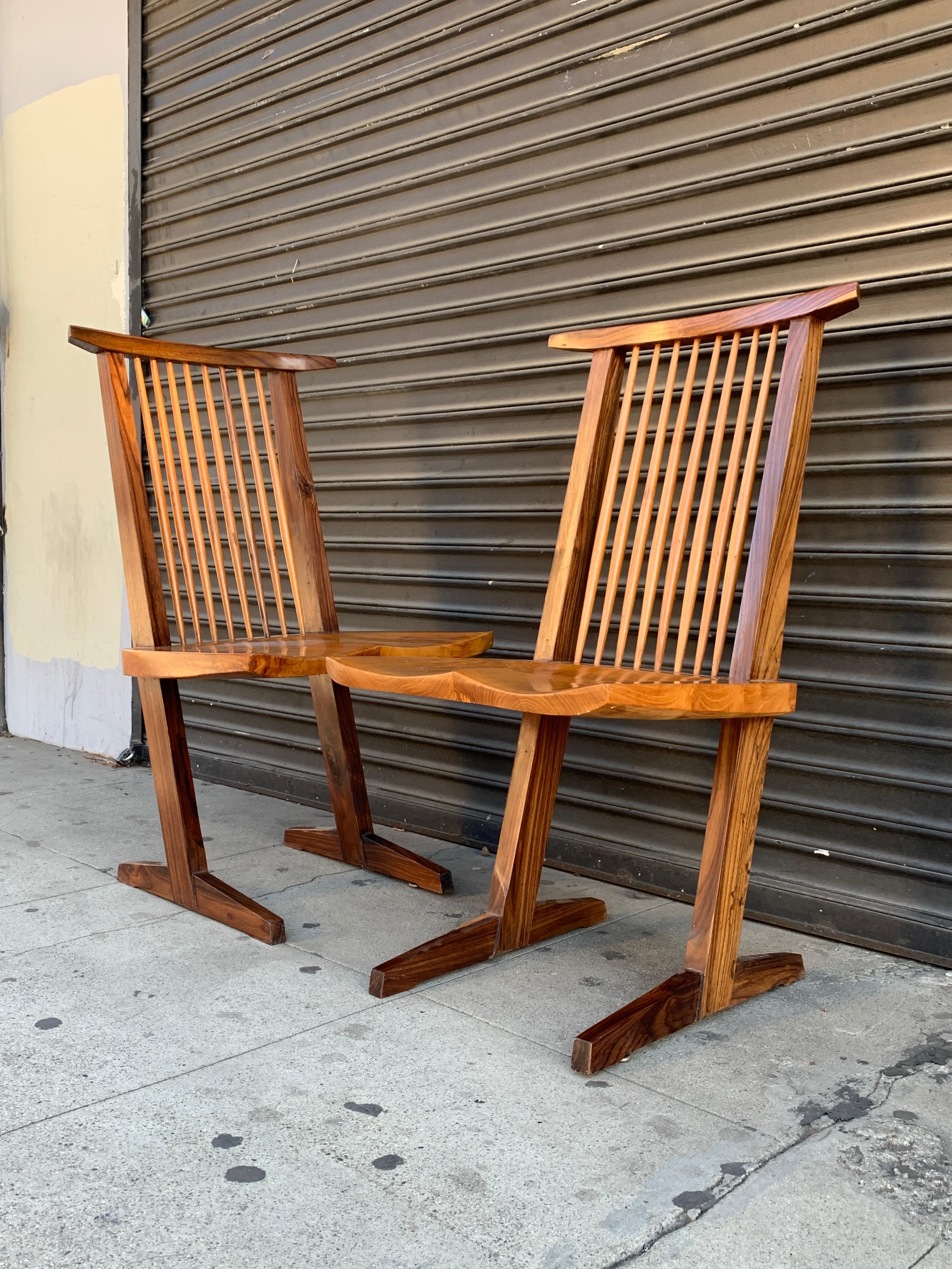 Pair of American Studio Conoid Chairs 11