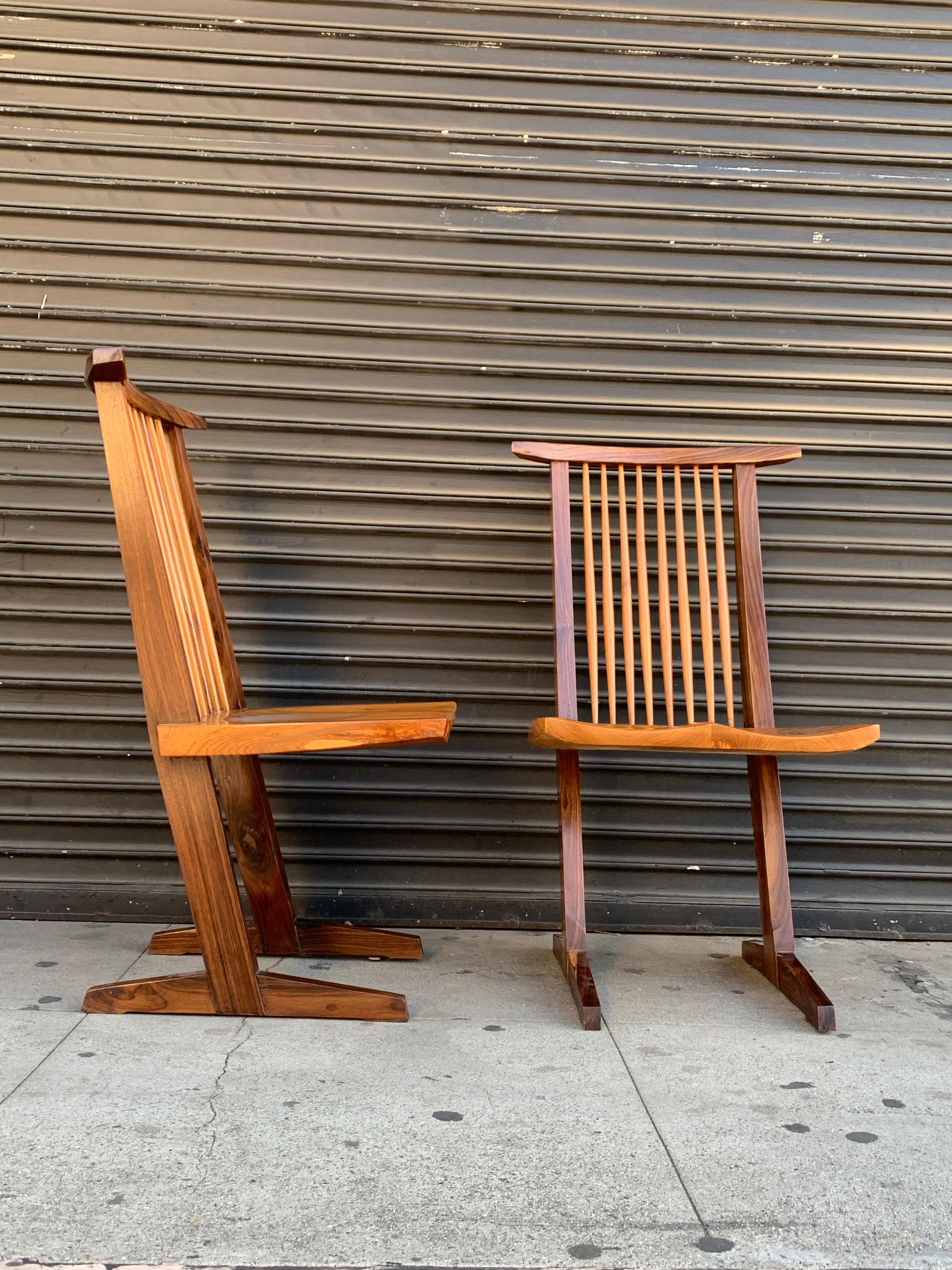 Mid-Century Modern Pair of American Studio Conoid Chairs