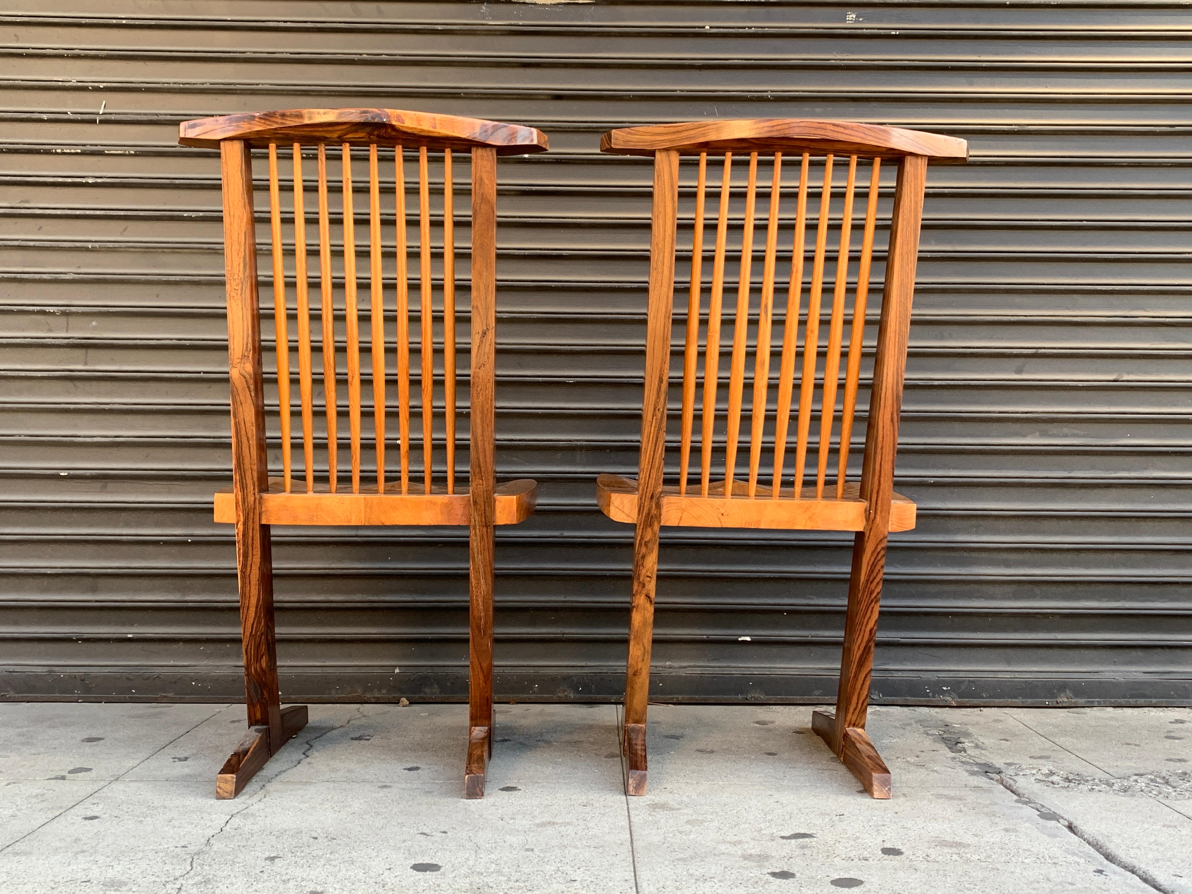 Pair of American Studio Conoid Chairs In Good Condition In Los Angeles, CA