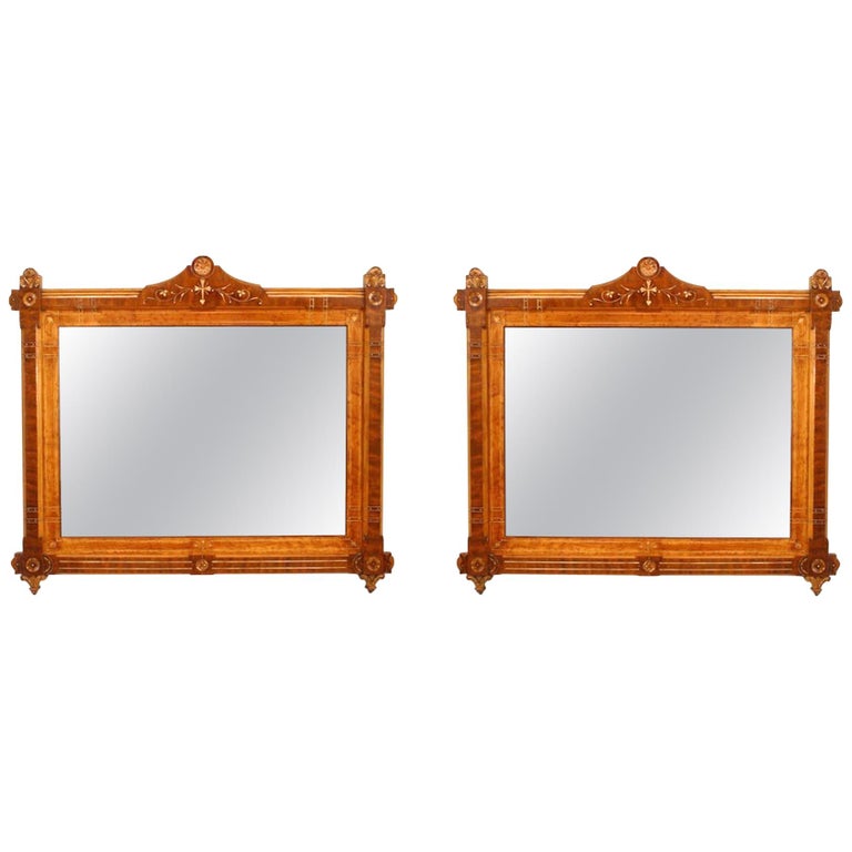 Pair of American Victorian Eastlake Framed Wall Mirror For Sale at 1stdibs
