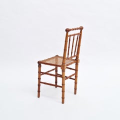 Pair of American Victorian Faux Bamboo Side Chairs, c. 1880