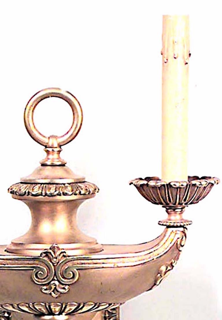 Pair of American Victorian Gilt Bronze Wall Sconces For Sale at 1stdibs