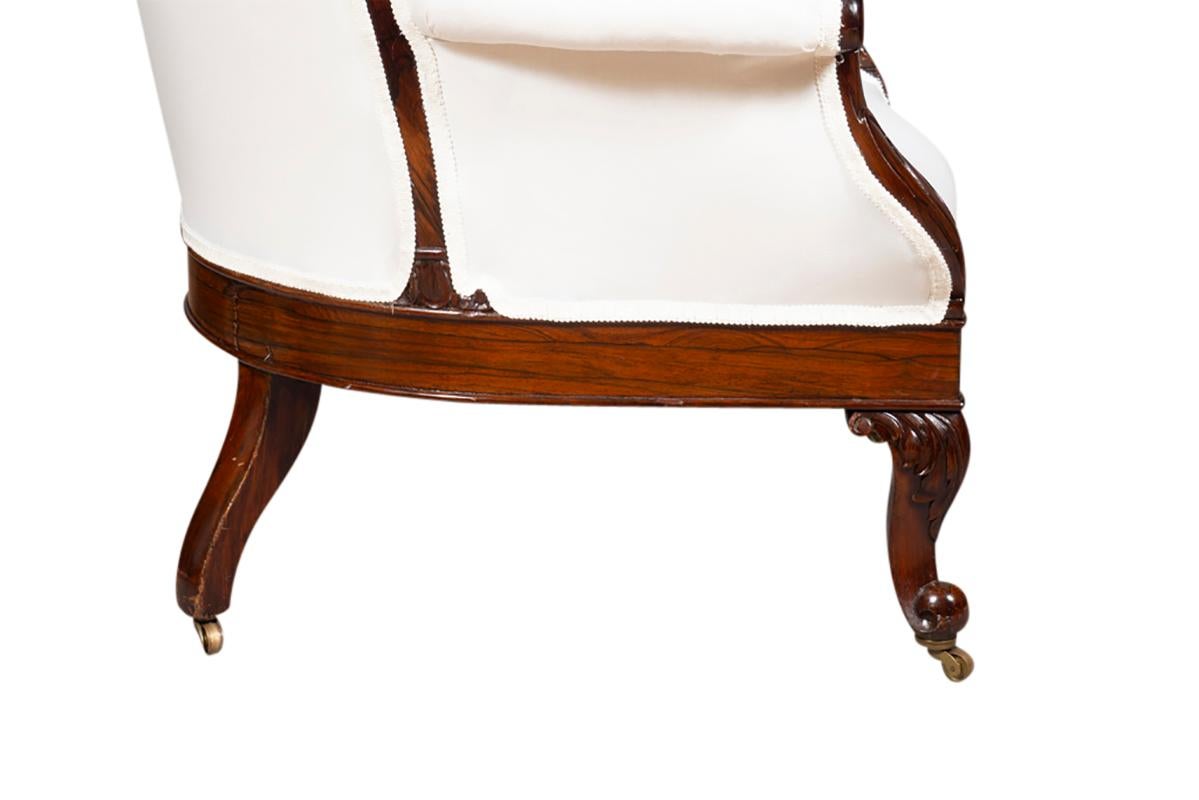 Amerikanische viktorianische Palisander-Sessel, Paar im Angebot 5