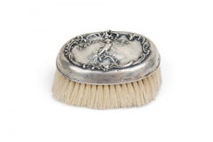 Pair of American Victorian Silver Plate Vanity Brushes