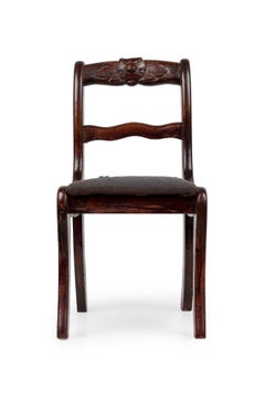 Paar amerikanische viktorianische Kinderstühle mit gepolstertem Sitz