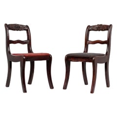 Pair of American Victorian Upholstered Seat Children Chairs