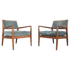 Pair of American Walnut Lounge Chairs, 1960s