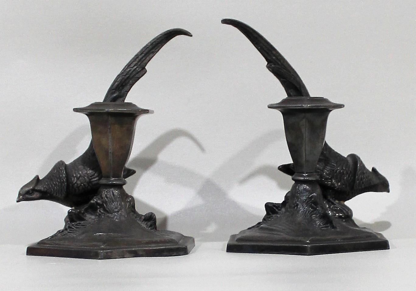pheasant candle holders
