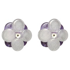 Pair of Amethyst and Clear Sconces by Poliarte, 2 Pairs Available