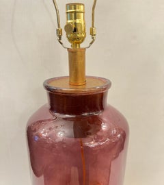 Pair of Amethyst Glass Table Lamps