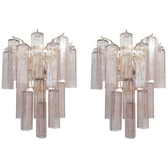 Pair of Amethyst Murano Sconces by Fabio Ltd