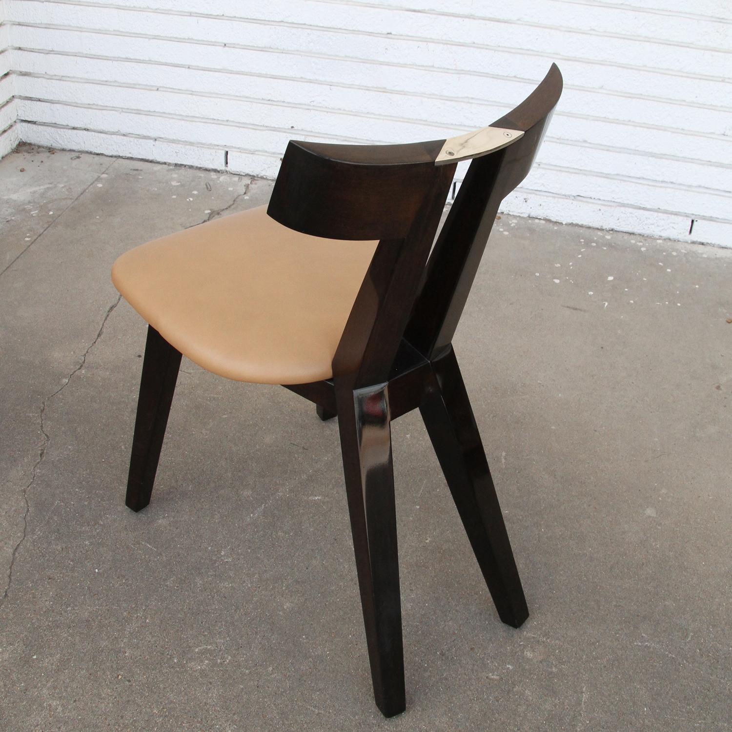 Modern Pair of Amlash Side Chairs by Mirak For Sale