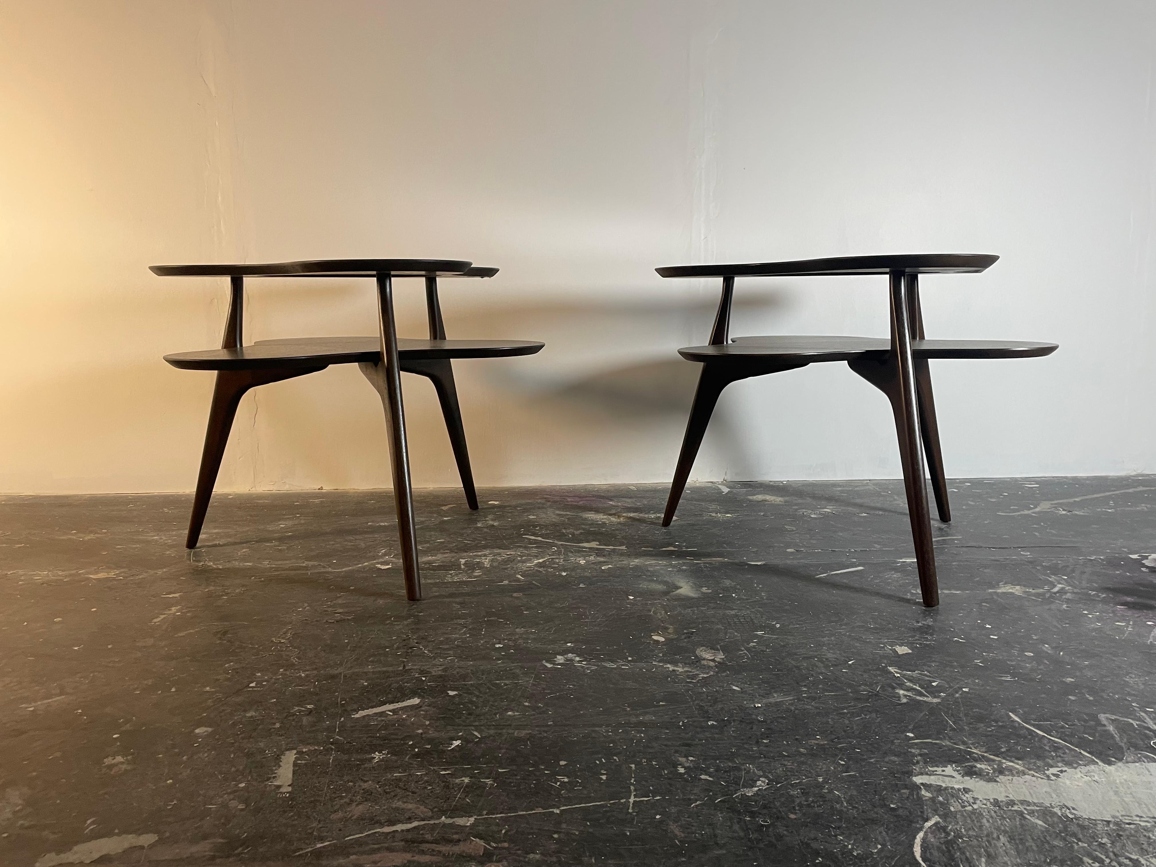 Introducing the epitome of charm and functionality: Erno Fabry's exquisite pair of side tables. Crafted with precision and passion, these side tables are not just furniture pieces but statements of timeless sophistication. 

Each table is a