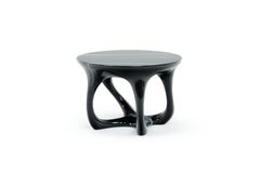 Pair of Amorph Side Tables in High-Gloss Black Lacquer