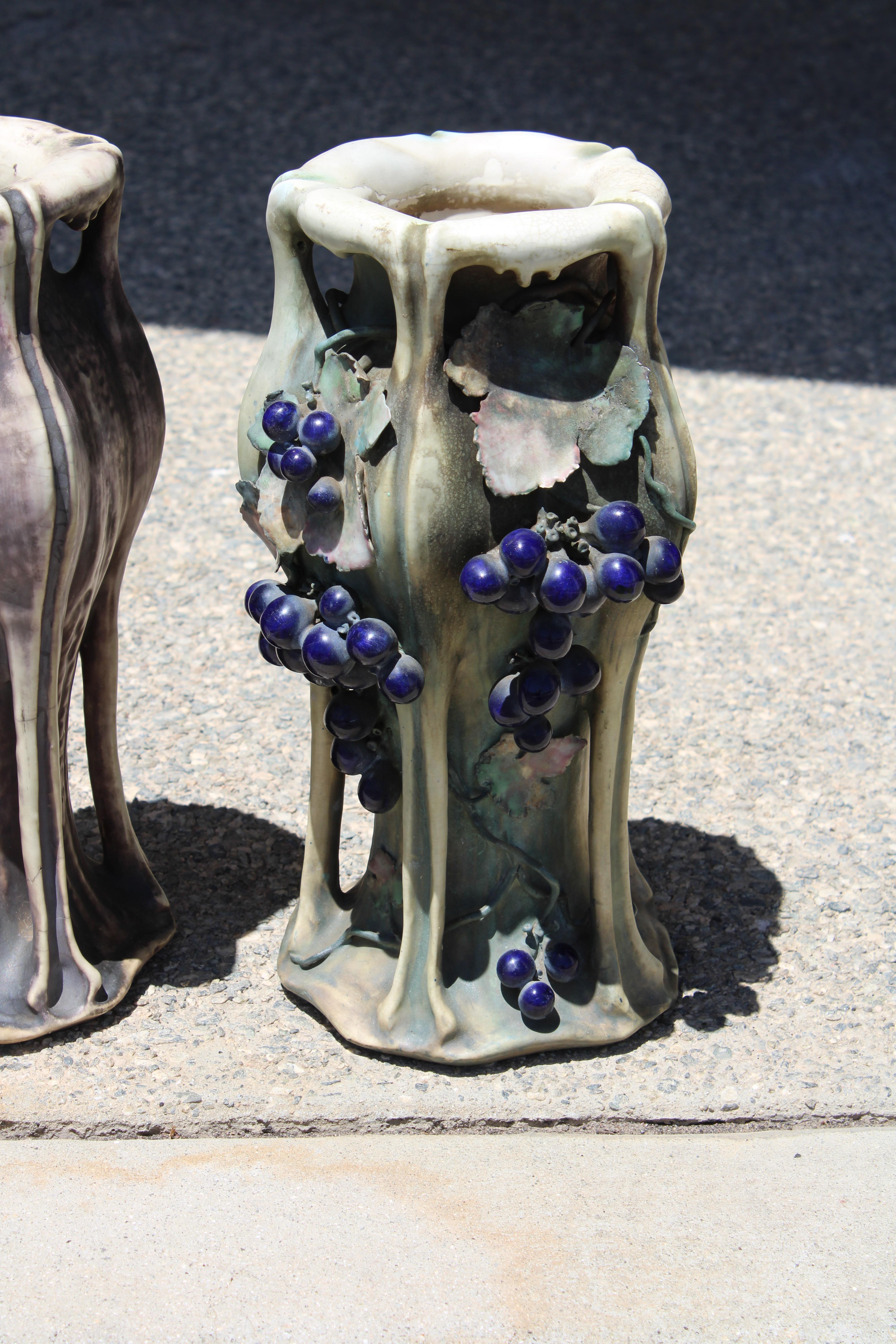 Austrian Pair of Amphora EDDA Vases by Fritz Eichmann