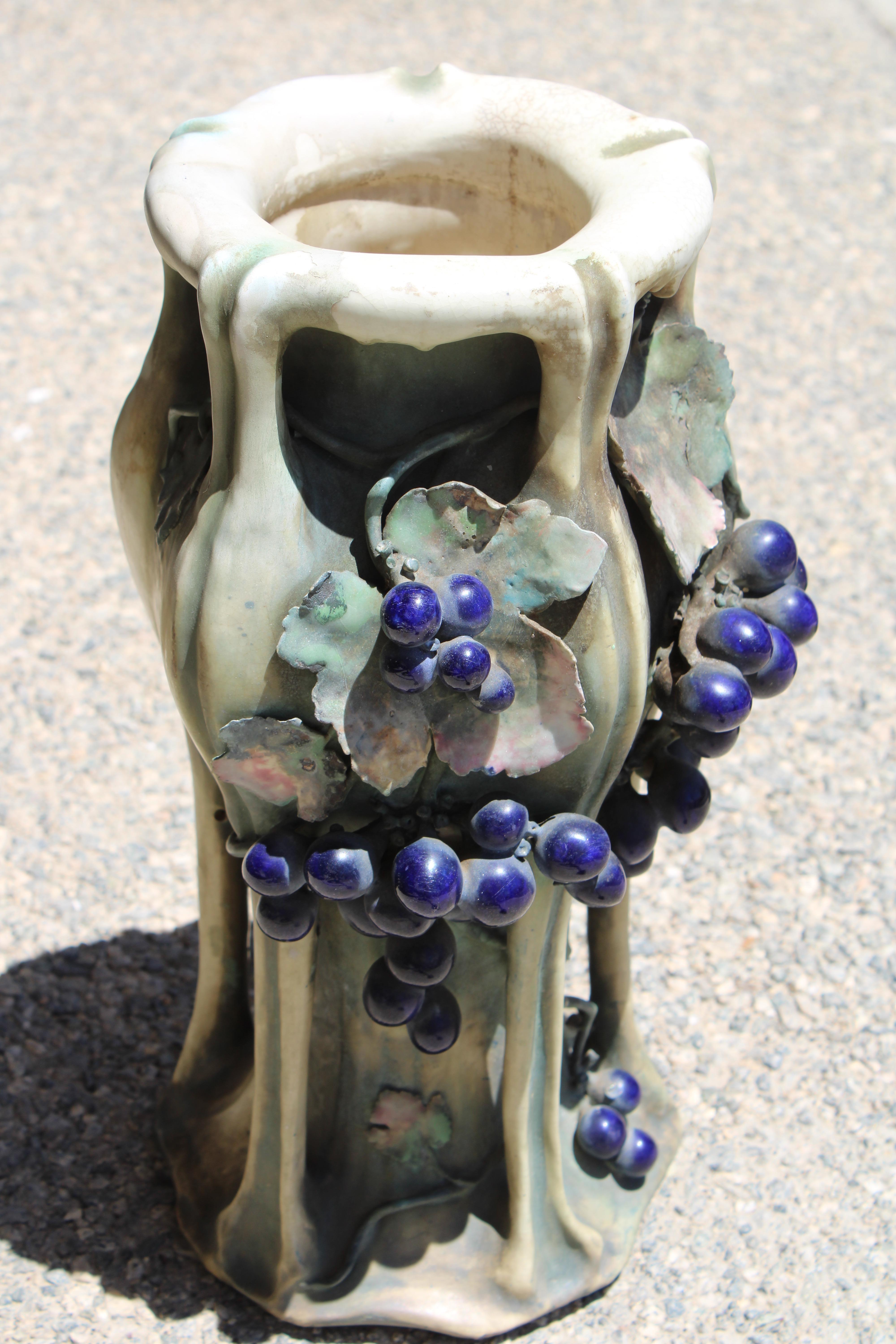 Early 20th Century Pair of Amphora EDDA Vases by Fritz Eichmann
