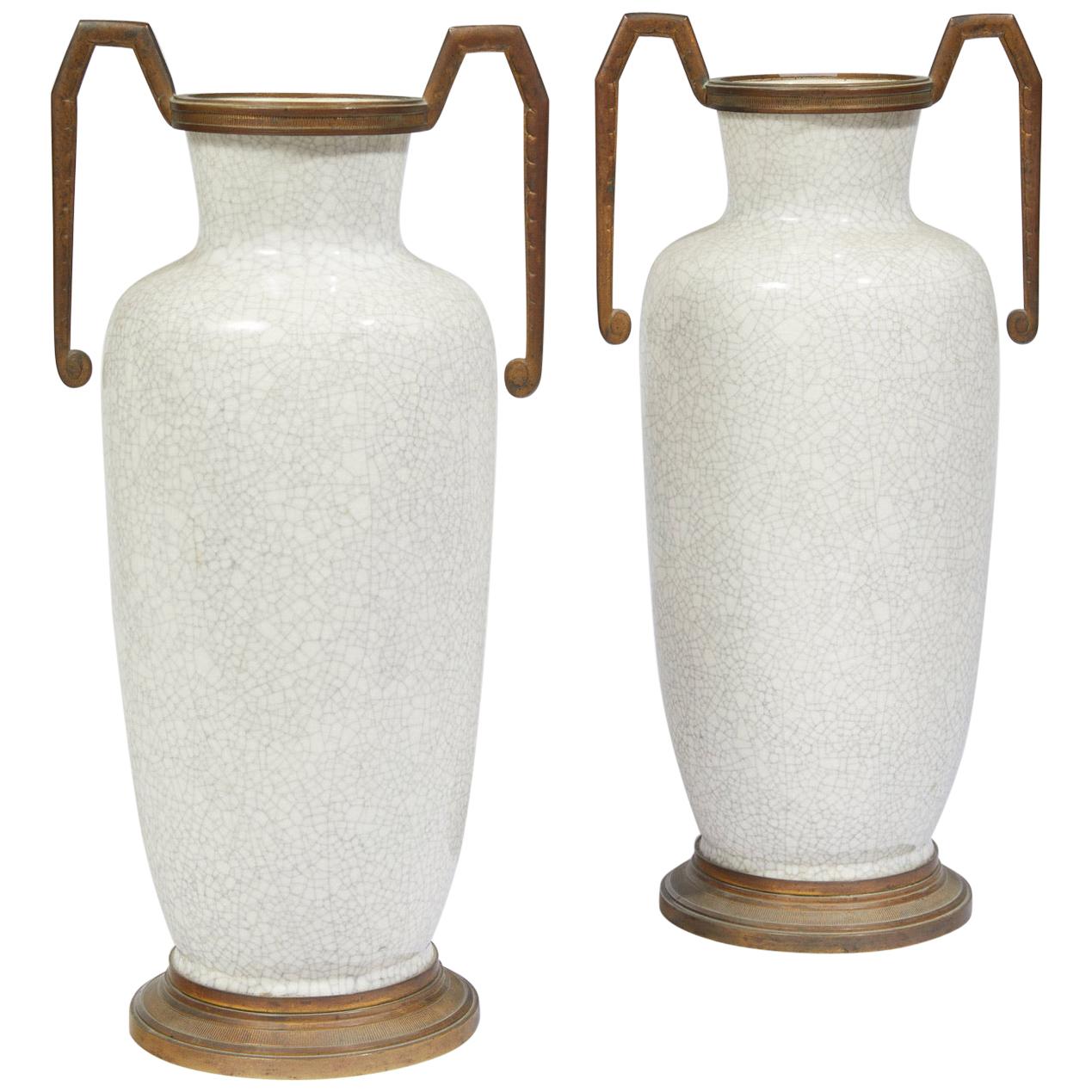 Pair of Amphora Vases