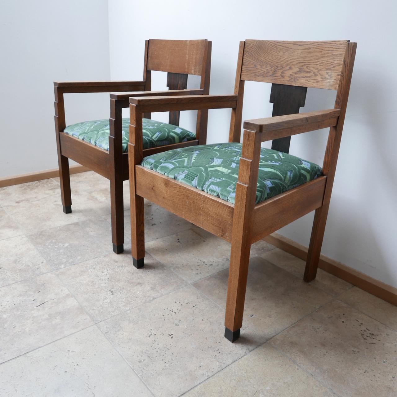 Ein Paar Art-Déco-Sessel der Amsterdamer Schule (Niederländisch) im Angebot