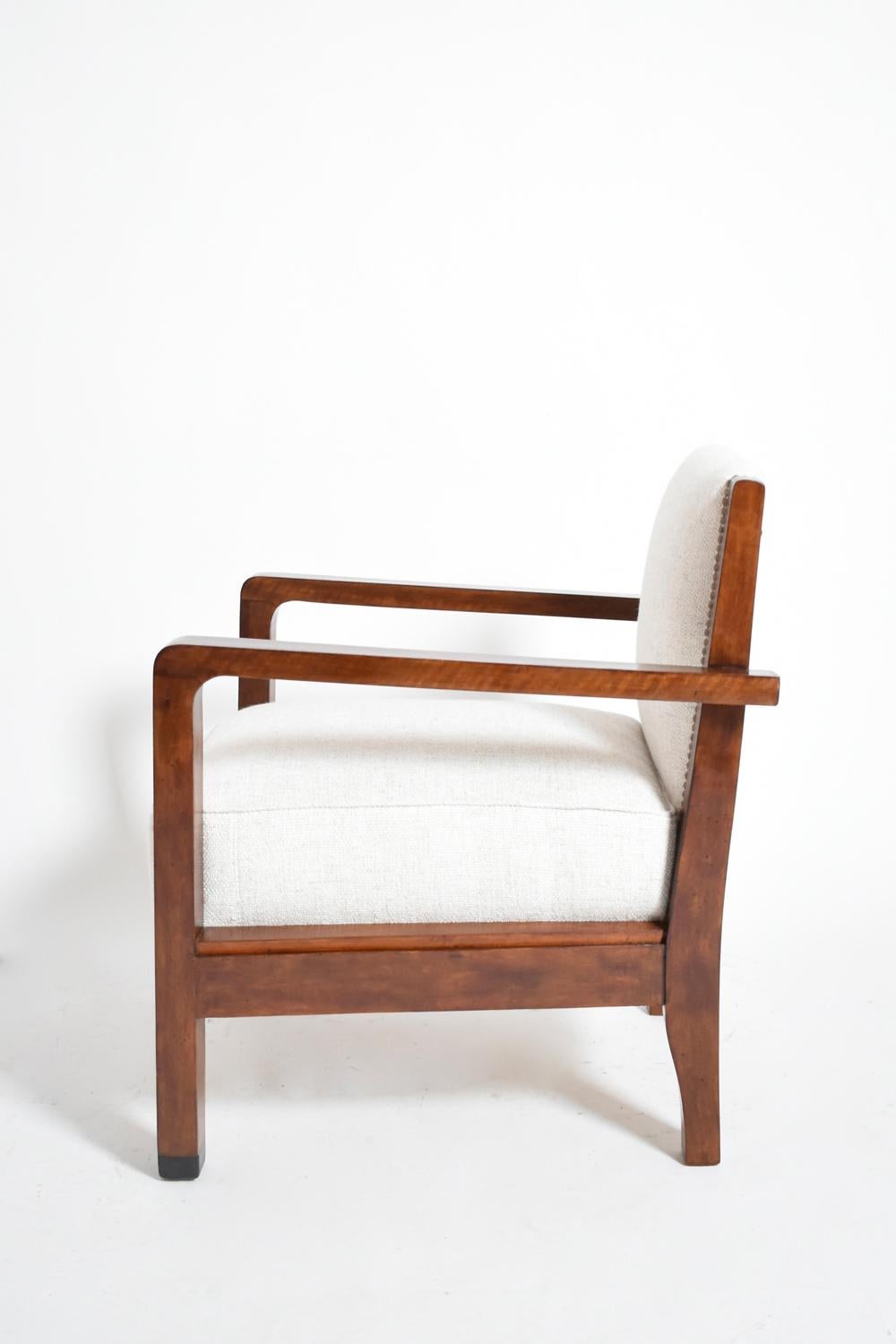 Néerlandais Paire de fauteuils en bois de l'école d'Amsterdam, années 1930 en vente