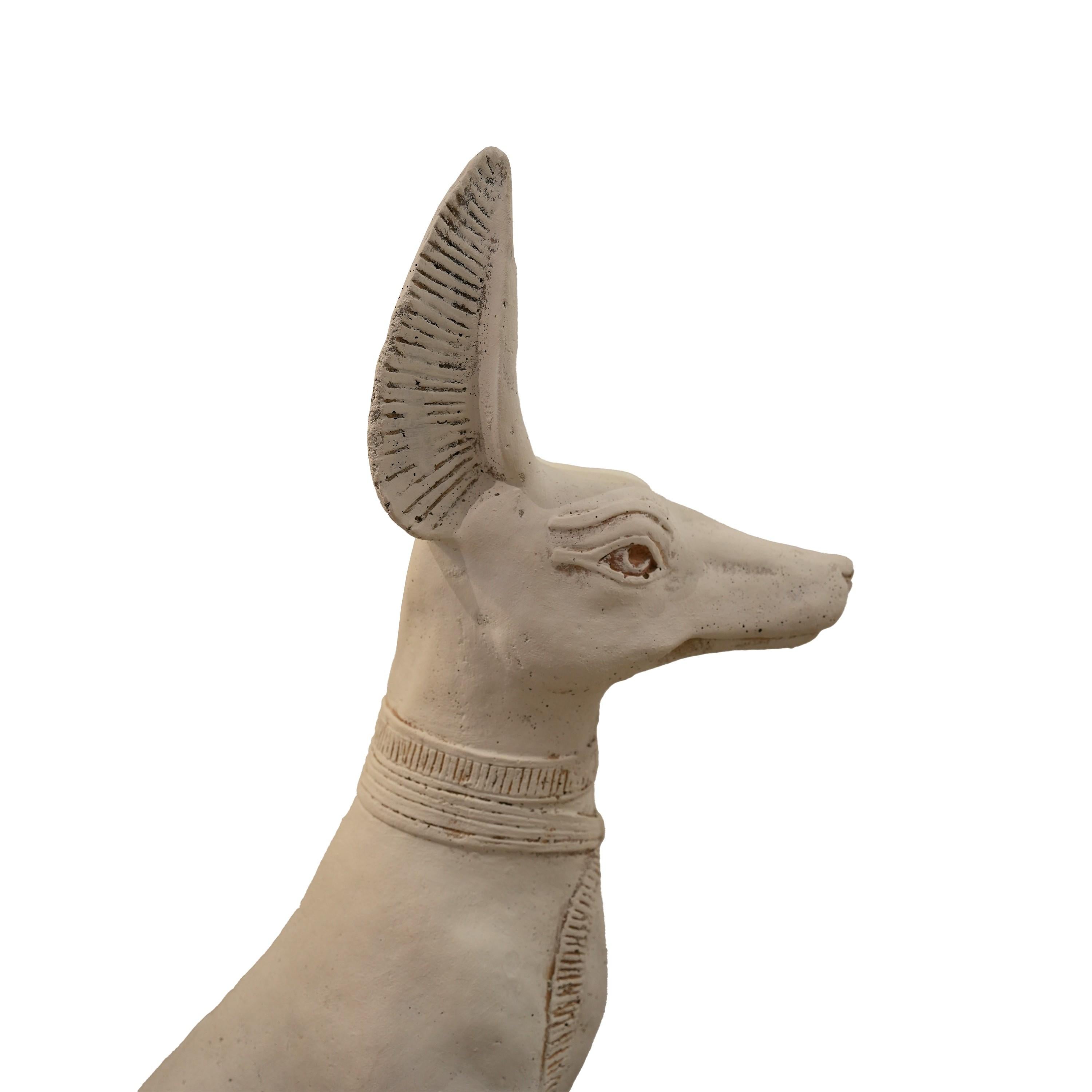 Calcestruzzo Coppia di cani Anubis Salukis dell'Antico Egitto in vendita