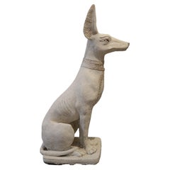 Ein Paar antike ägyptische Anubis-Salukis-Hunde aus Ägypten