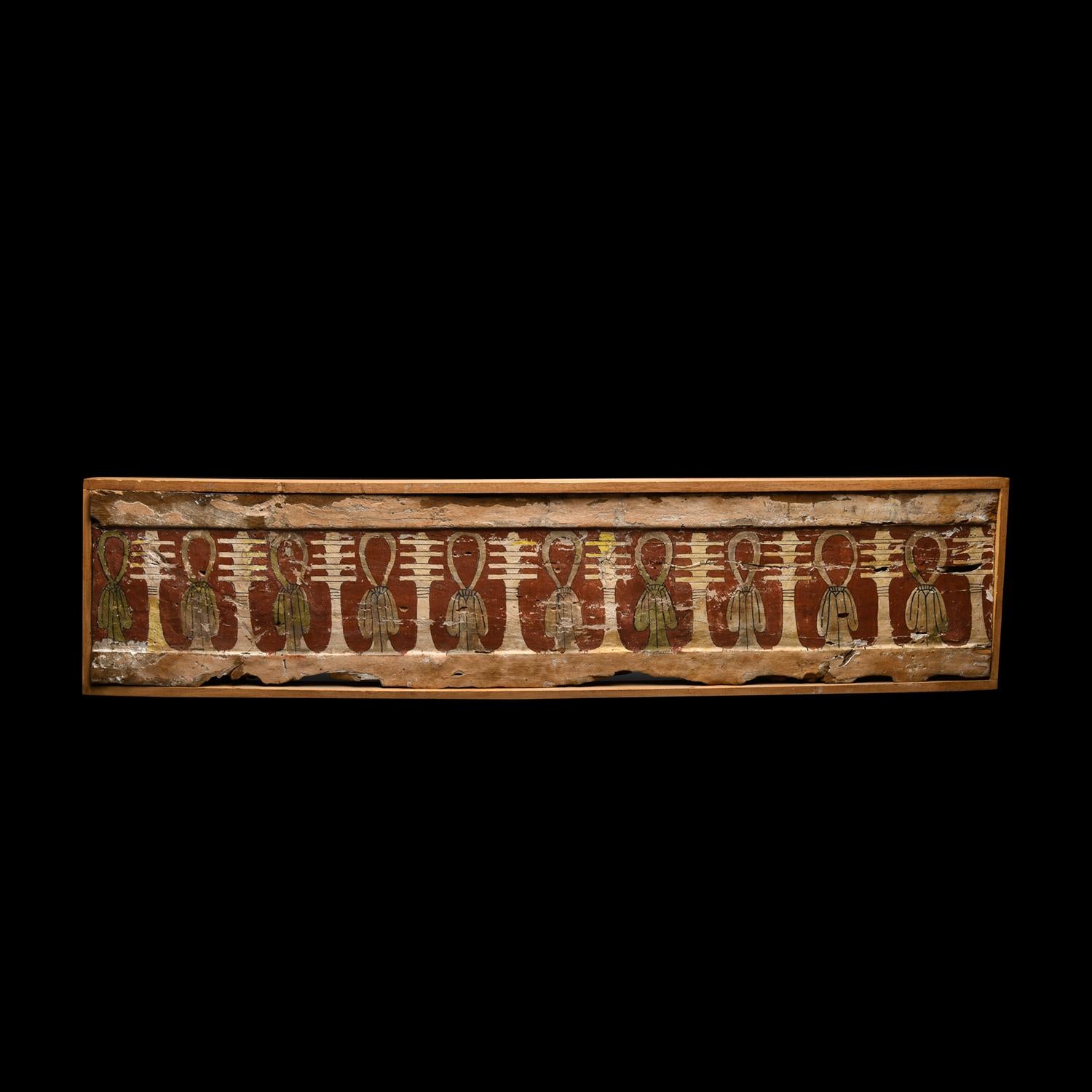 Peint Pair of Ancient Egyptian Gesso-Painted Wood Panels en vente