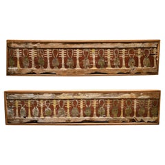 Pair of Ancient Egyptian Gesso-Painted Wood Panels