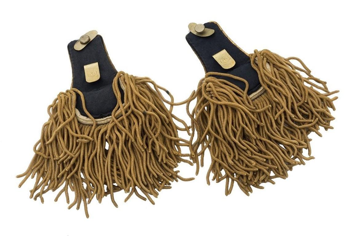 These pair of Military shoulder straps is an original decorative metal object realized in Italy during the 19th century.

This pair of military shoulder was realized by Manifattura in Forniture Militari - Raffaele Gallico Torino (as reported on