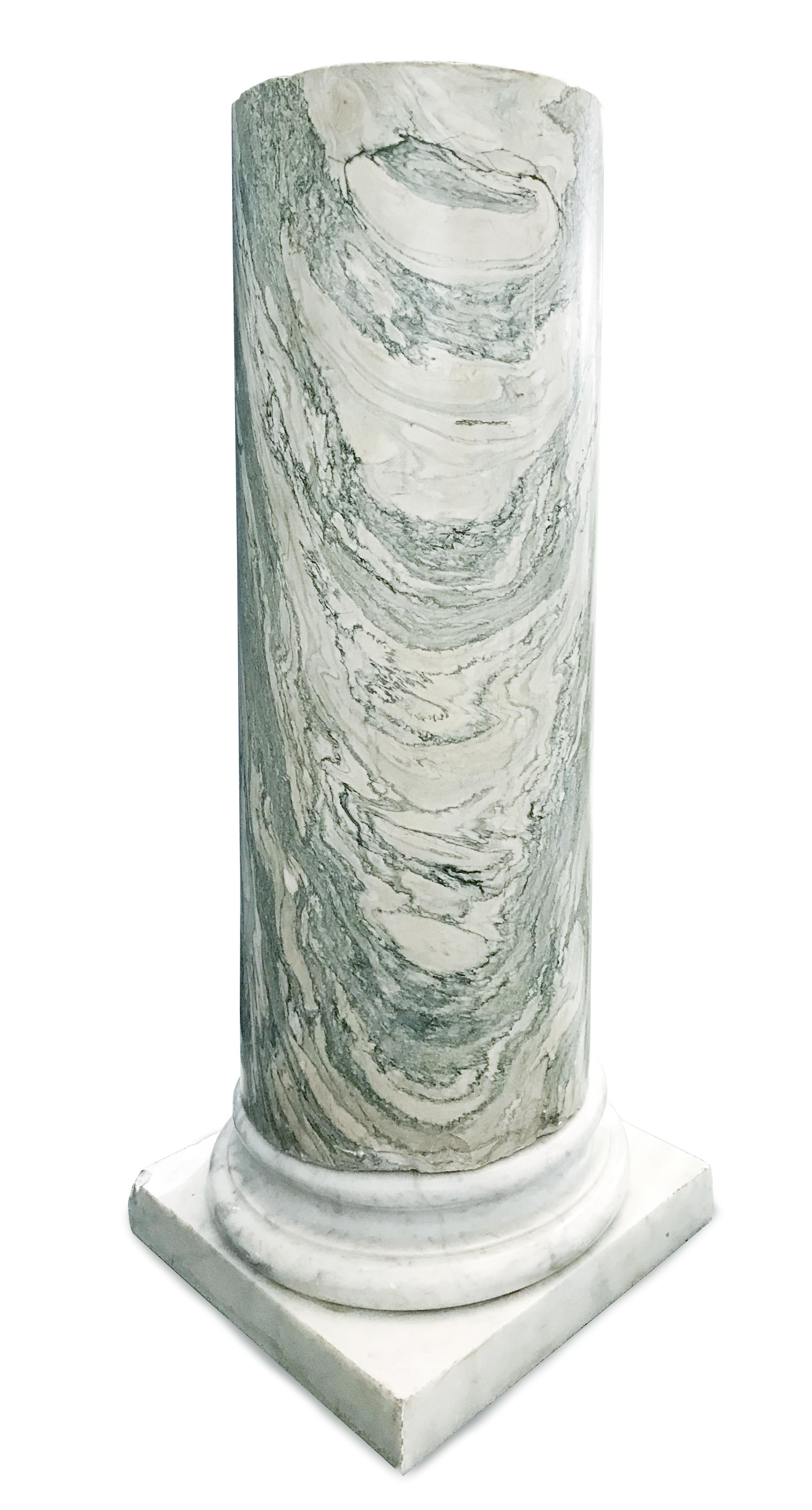 Italian Pair of Marble Columns, Italy, Late 19th Century For Sale