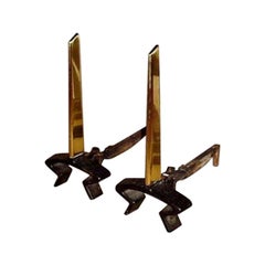 Pair of Andirons by Donald Deskey for Bennett