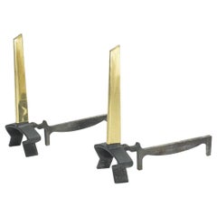 Pair of Andirons by Donald Deskey for Bennett