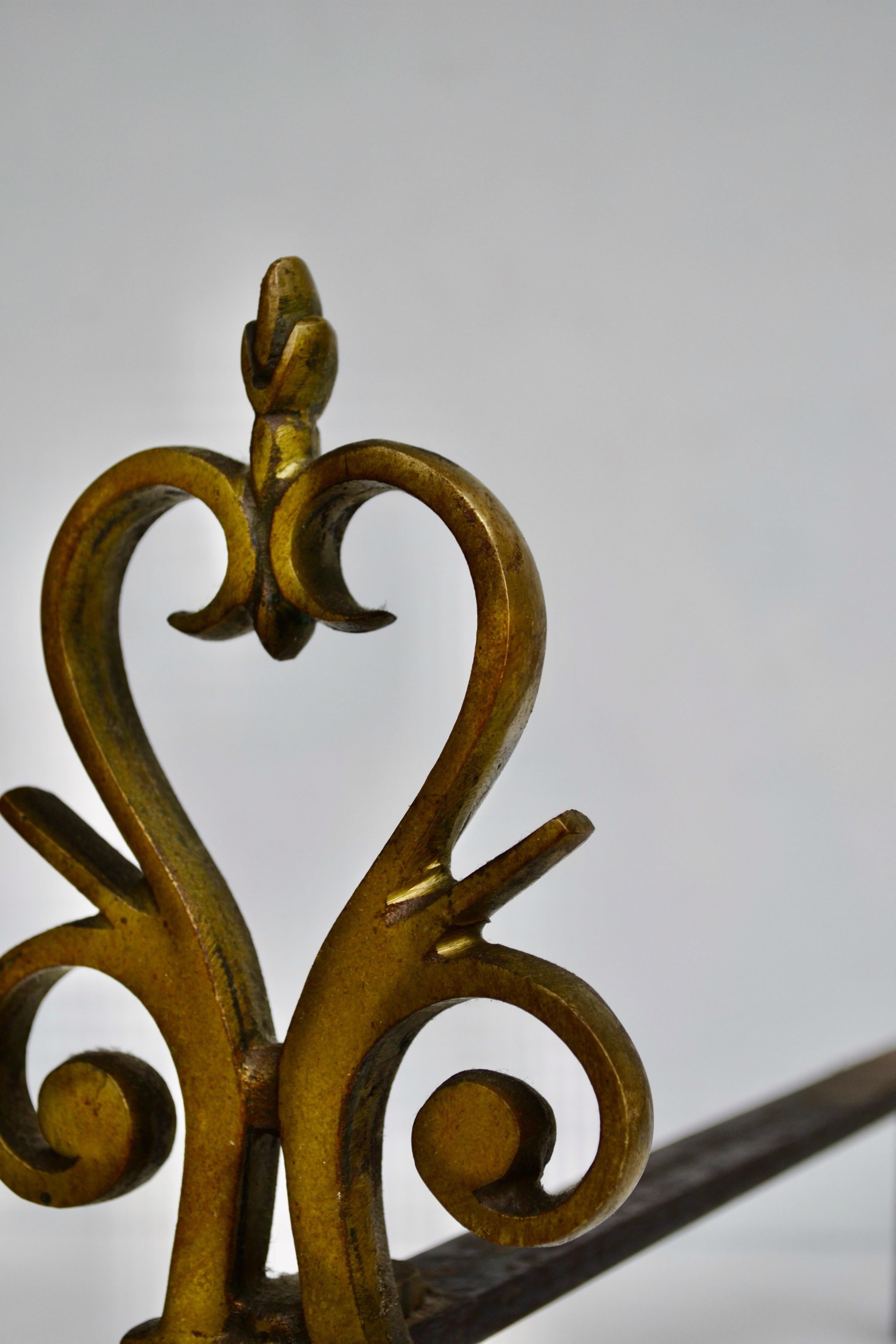 XX secolo Coppia di androni in bronzo e acciaio Francia, 1950 circa in vendita