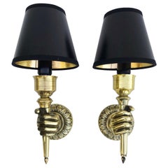 Pair of Andre Arbus Hand Sconces