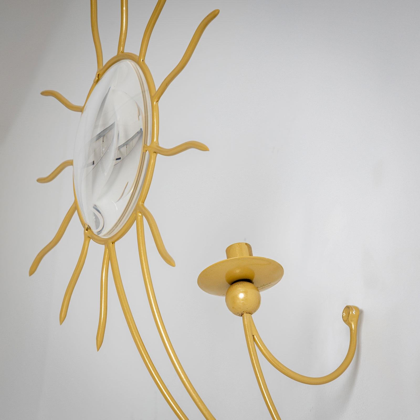 French Pair of André Dubreuil (*1951) ‘Soleil’ Wall Appliqués, France, designed in 1987 For Sale