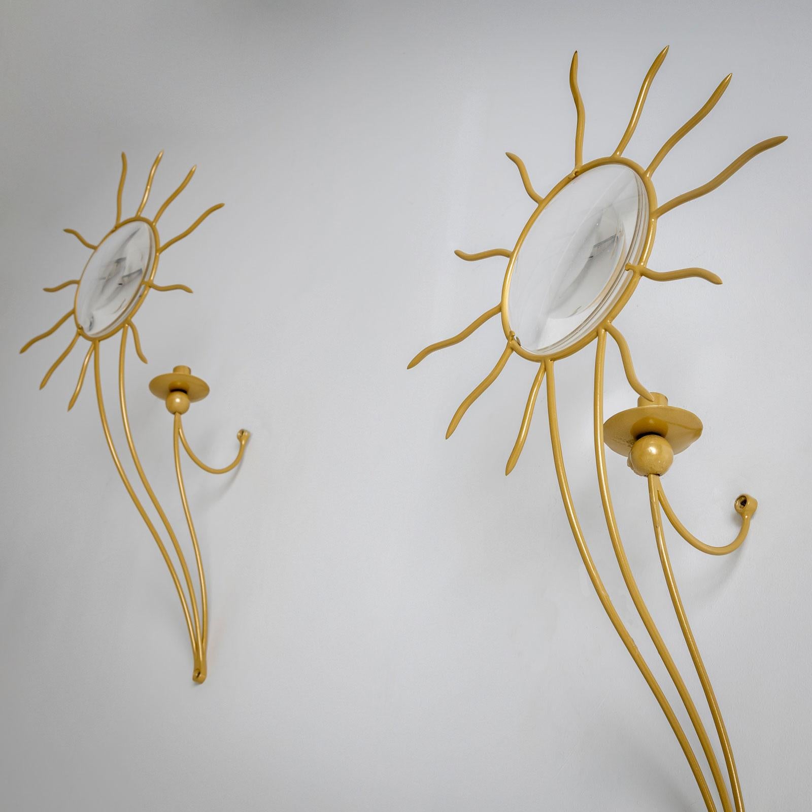 Pair of André Dubreuil (*1951) ‘Soleil’ Wall Appliqués, France, designed in 1987 For Sale 3