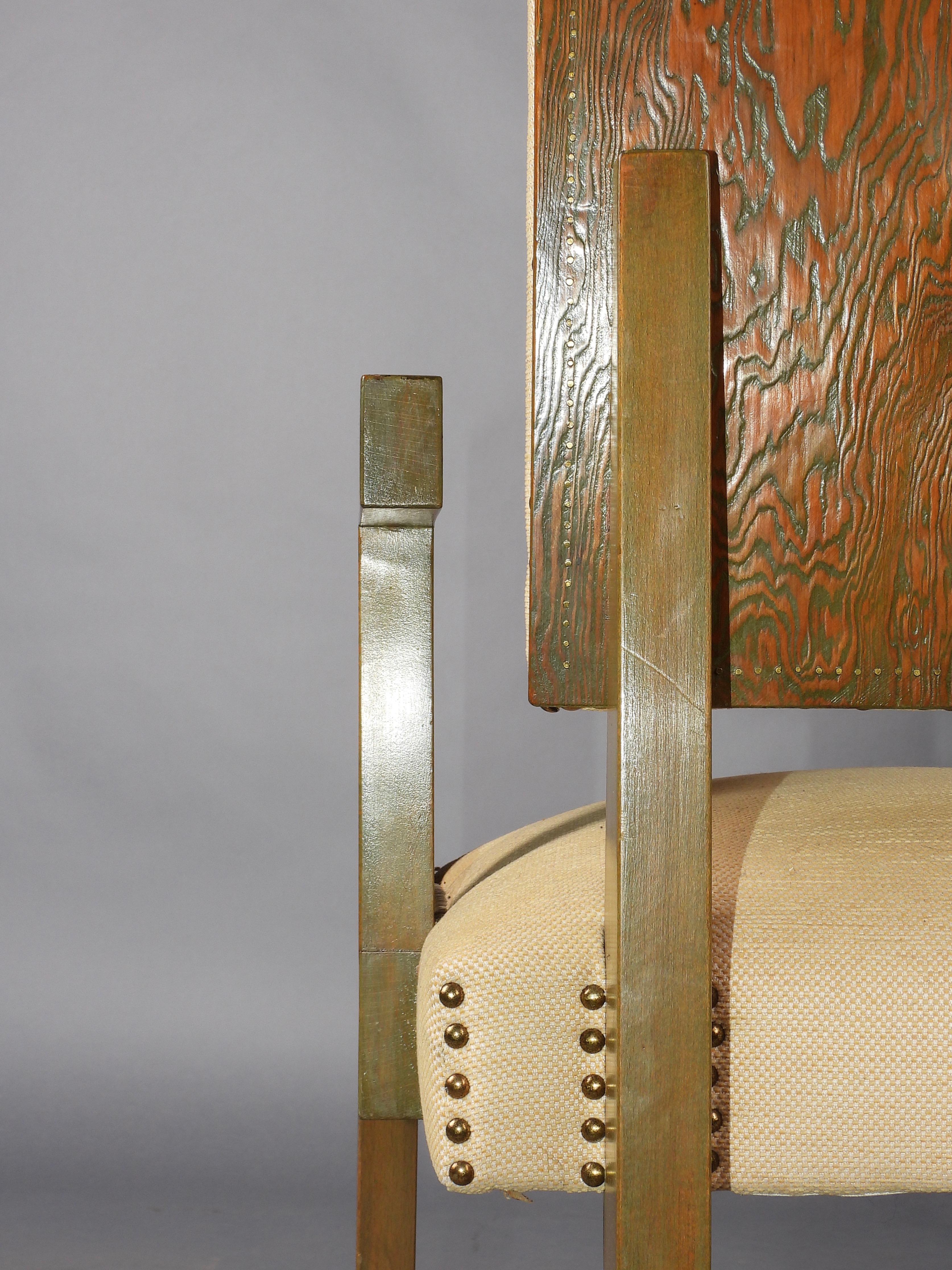 Paire de chaises pont Andre Sornay en pin de l'Oregon teinté, bois ébénisé en vente 5