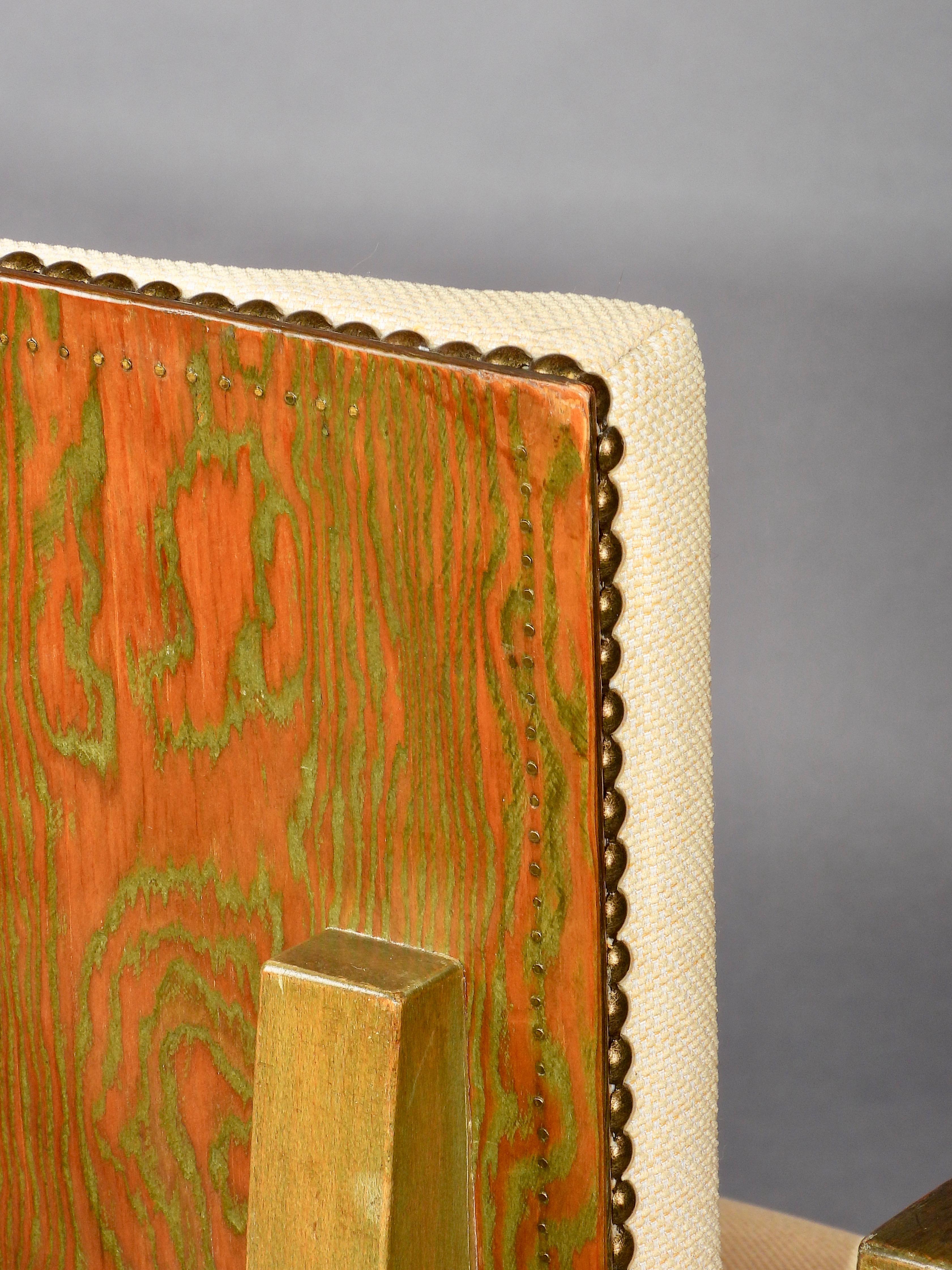 Paire de chaises pont Andre Sornay en pin de l'Oregon teinté, bois ébénisé Bon état - En vente à grand Lancy, CH