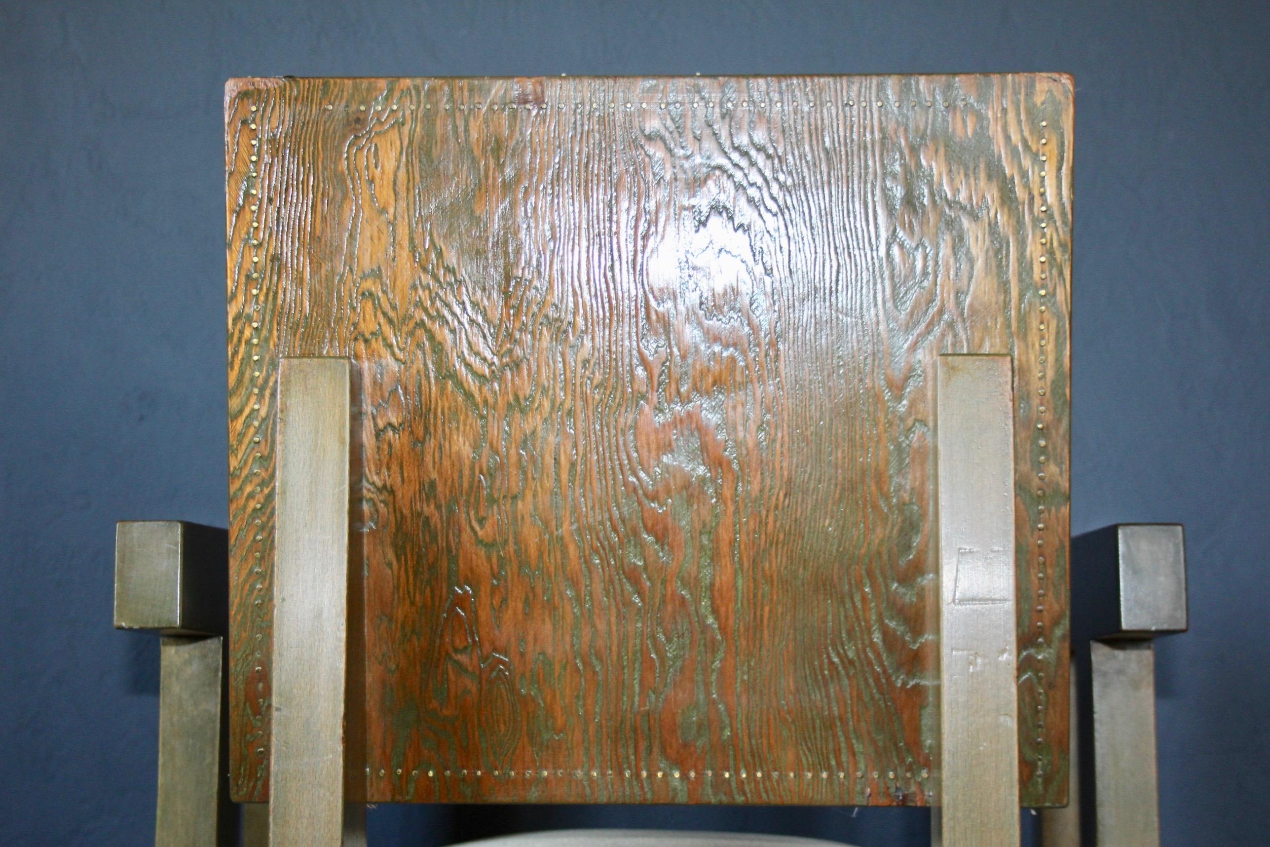 Bois Paire de chaises pont Andre Sornay, pin de l'Oregon teinté, bois ébénisé