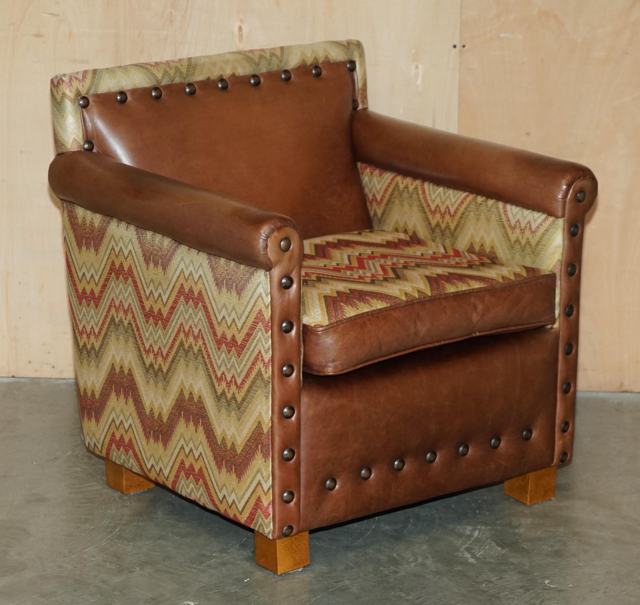COPPIA DI POLTRONE KILIM REVERSIBILI IN PELLE MARRONE DI ANDREW MARTINE in vendita 6