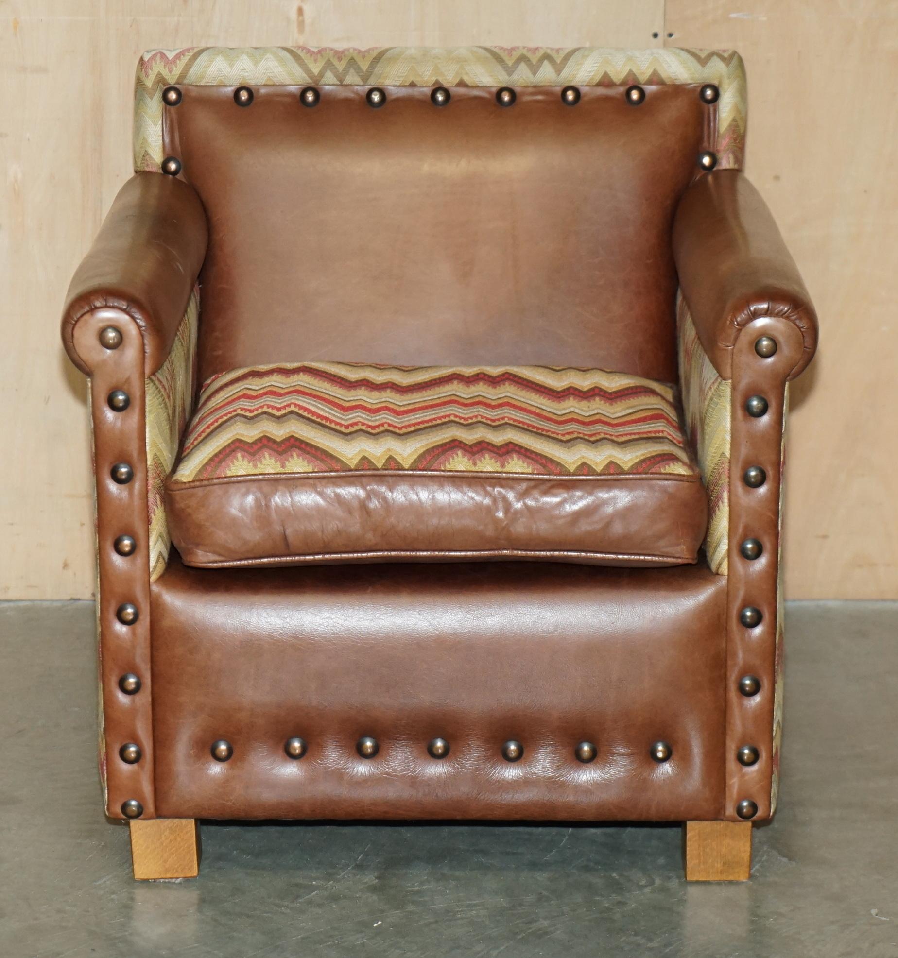COPPIA DI POLTRONE KILIM REVERSIBILI IN PELLE MARRONE DI ANDREW MARTINE in vendita 7