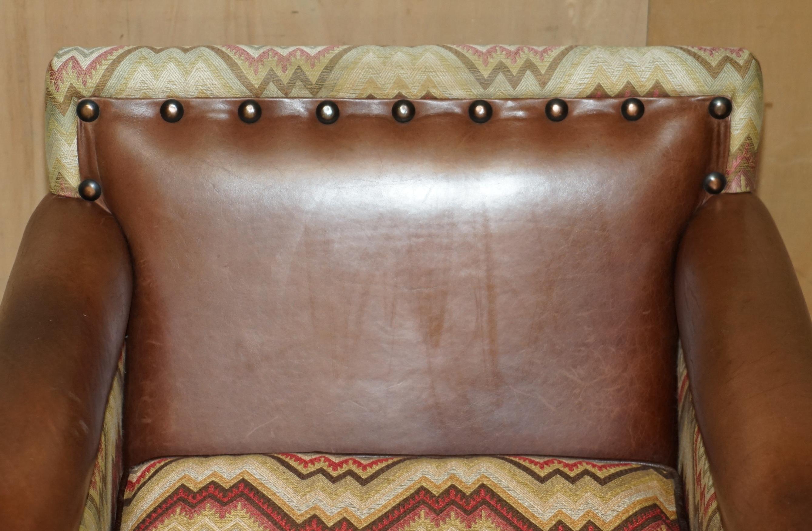 COPPIA DI POLTRONE KILIM REVERSIBILI IN PELLE MARRONE DI ANDREW MARTINE in vendita 8